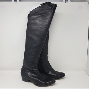 Dolce Vita Daroda Over The Knee Leather Boots in Black